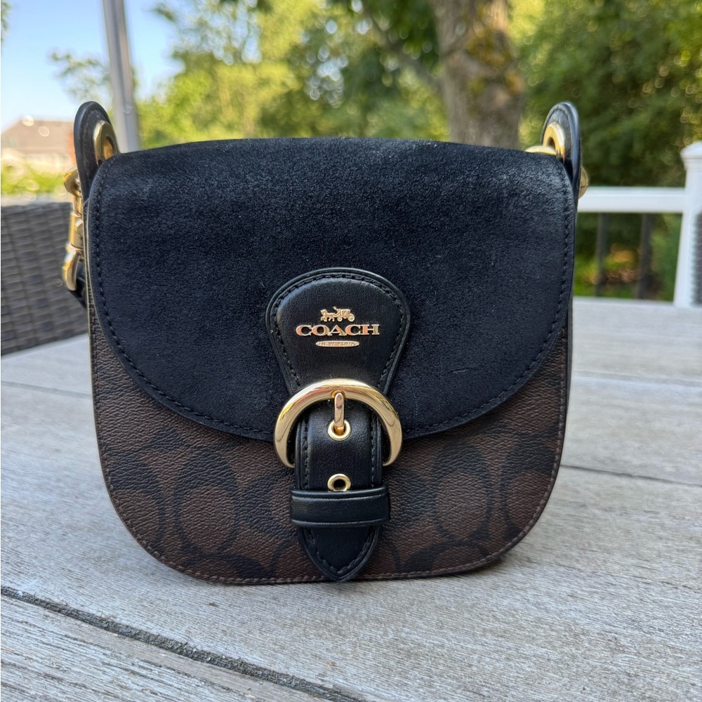 Coach Kleo 17 Brown and Black Shoulder Bag